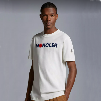 몽클레어 남성 화이트 반팔티 - Moncler Mens White Tshirts - moc175x