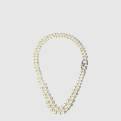 발렌티노 여성 더블 진주 네크리스 - Valentino Womens Double Pearl Necklace - acc1892x