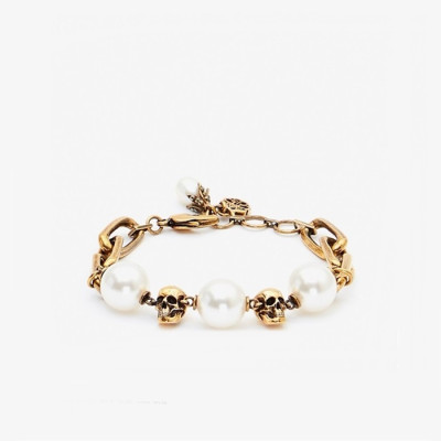 알렉산더 맥퀸 여성 골드 팔찌 - Alexander Mcqueen Womens Gold Bangle - acc1904x