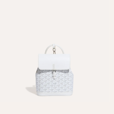 고야드 여성 화이트 알팡 미니 백팩 - Goyard Womens Alpin Mini Back Pack - gob1038x