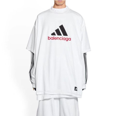 발렌시아가 남성 화이트 반팔티 - Balenciaga Mens White Tshirts - bac202x