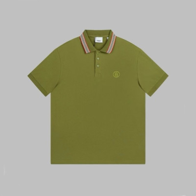 버버리 남성 그린 폴로 반팔티 - Burberry Mens Green Tshirts - buc295x