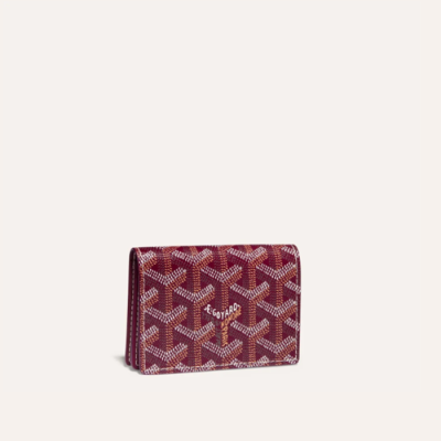 고야드 남/녀 버건디 말쉐르브 카드 홀더- Goyard Unisex Malesherbes Card Holder - gow128x