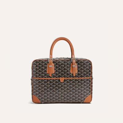 고야드 남성 블랙 탄 암바사드 PM 서류가방 - Goyard Mens Ambassade PM - gob1313x