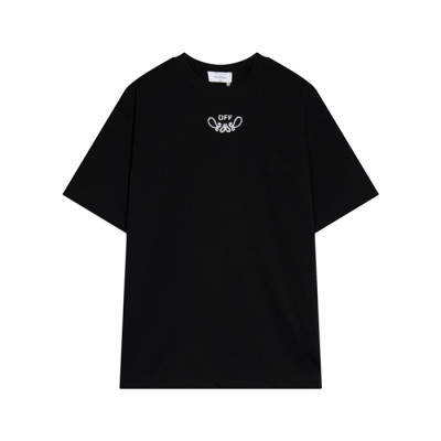 오프화이트 남성 블랙 티셔츠 - Off white Mens Black Tshirts - ofc78x