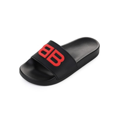 발렌시아가 남/녀 블랙 슬리퍼 - Balenciaga Unisex Black Slippers - bas215x