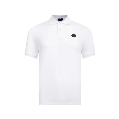 몽클레어 남성 화이트 폴로 반팔티 - Moncler Mens White Tshirts - moc197x