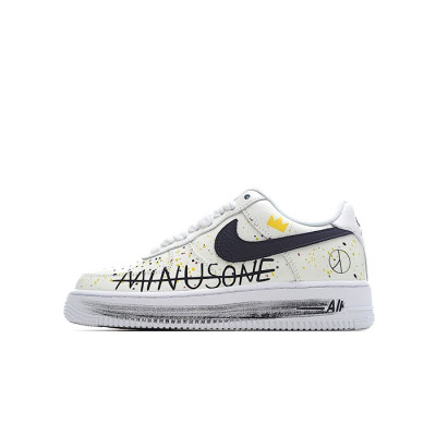 나이키 남/녀 블랙 스니커즈 - Nike Air Force 1 Unisex Sneakers - nis458x