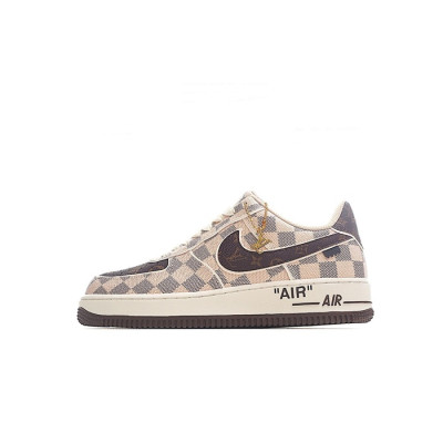 나이키 남/녀 브라운 스니커즈 - Nike Air Force 1 x LV Unisex Sneakers - nis485x