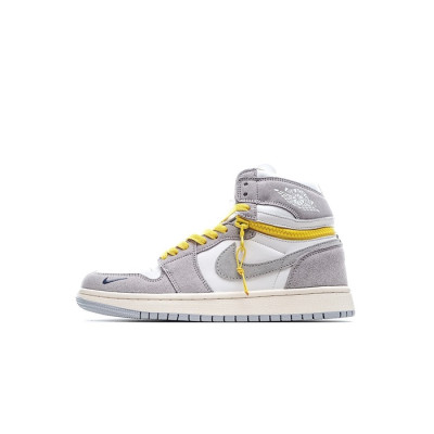 나이키 남/녀 그레이 하이탑 스니커즈 - Nike Air Jordan 1 Unisex Sneakers - nis511x