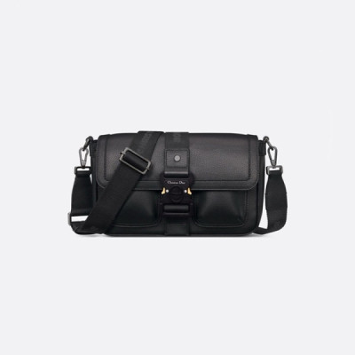 디올 남성 블랙 메신저 백 - Dior Mens Black Hittheroad Bag - dib1562x