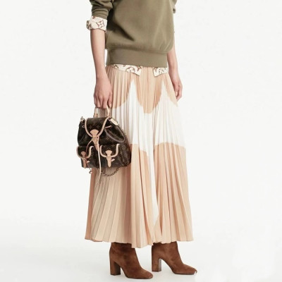 루이비통 여성 베이지 롱 스커트 - Louis vuitton Womens Beige Long Skirts - lvc376x