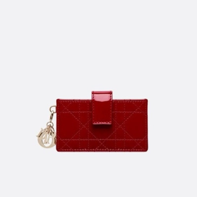 디올 여성 레드 카드 지갑 - Dior Womens Red Jasmine Wallet - diw182x