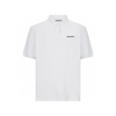 미우미우 남/녀 반팔 폴로 셔츠 - Miumiu Unisex Polo Tshirts - mic446x