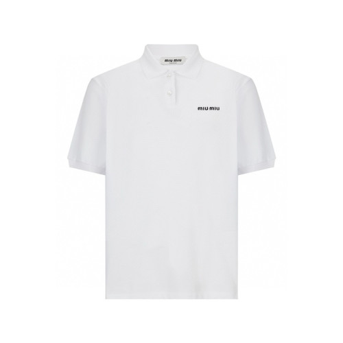 미우미우 남/녀 반팔 폴로 셔츠 - Miumiu Unisex Polo Tshirts - mic446x