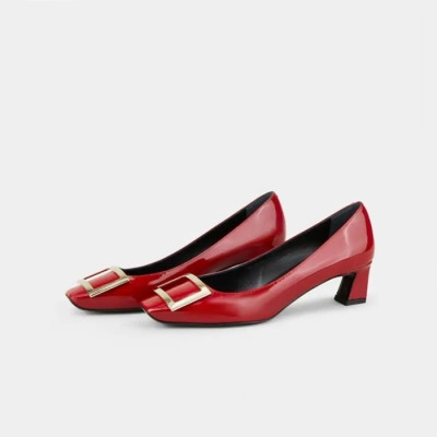 로저비비에 여성 레드 구두 - Roger Vivier Womens Red Pumps - vis575x