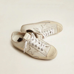 골든구스 여성 아이보리 스타 스니커즈 - Golden Goose Womens Vstar2 Sneakers - gos608x