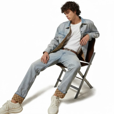 구찌 남성 블루 청바지 - Gucci Mens Blue Jeans - guc486x