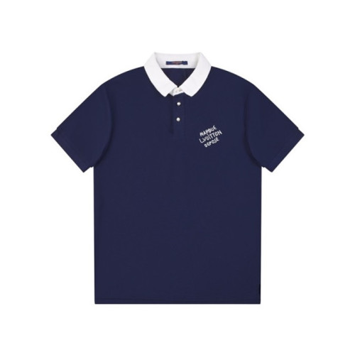 루이비통 남성 네이비 반팔 티셔츠 - Louis vuitton Mens Navy Tshirts - lvc510x