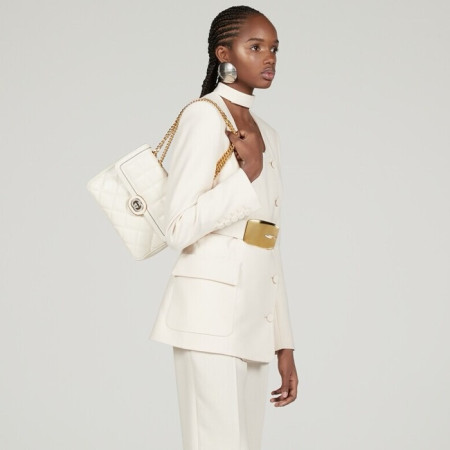 구찌 여성 화이트 데코 퀄팅 백 - Gucci Womens White Deco Bag - gub1628x