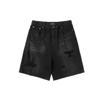 발렌시아가 남성 블랙 반바지 - Balenciaga Mens Black Half-pants - bac470x