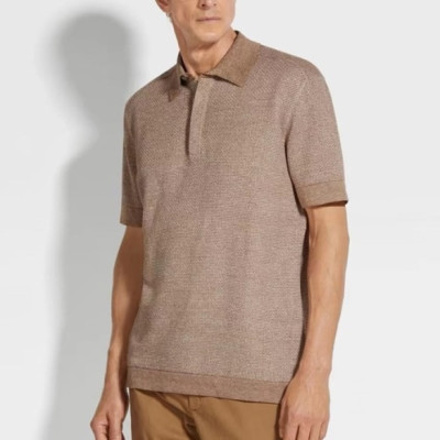 제냐 남성 베이지 폴로 반팔티 - Zegna Mens Beige Polo Tshirts - zec05x