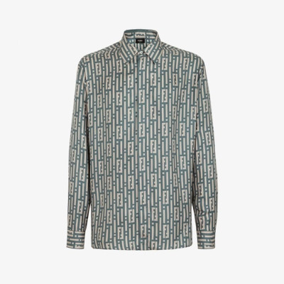 펜디 남성 블루 셔츠 - Fendi Mens Blue Shirts - fec557x