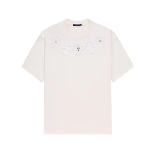 크롬하츠 남성 화이트 반팔티 - Chrom Hearts Mens White Tshirts - chc134x