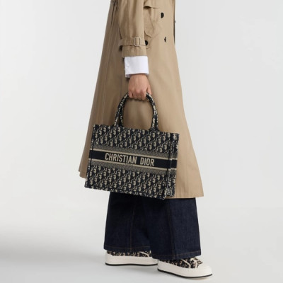 [당일배송] 디올 오블리크 자수 스몰 토트백 - dd306x