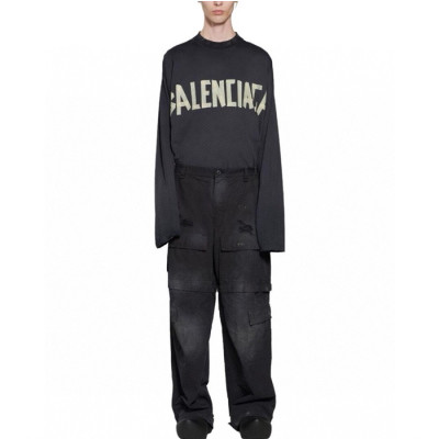 발렌시아가 남성 블랙 청바지 - Balenciaga Mens Black Jeans - bac629x