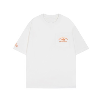 크롬하츠 남성 화이트 반팔티 - Chrom Hearts Mens White Tshirts - chc737x