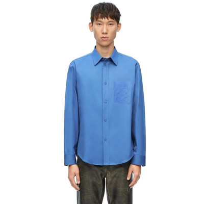 로에베 남성 블루 셔츠 - Loewe Mens Blue Shirts - loc337x