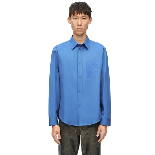 로에베 남성 블루 셔츠 - Loewe Mens Blue Shirts - loc337x