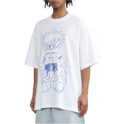 베트멍 남/녀 반팔 티셔츠 - Vetements Unisex Over Size Tshirts - vec752x