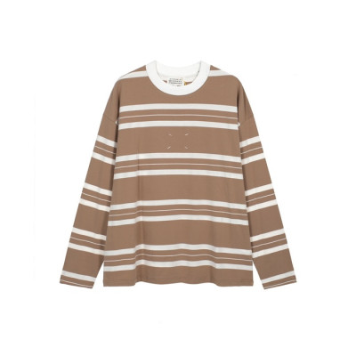 메종 마르지엘라 남성 카멜 긴팔티 - Maison Margiela Mens Camel Tshirts - mac782x