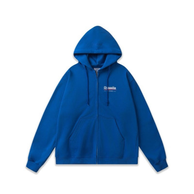 베트멍 남성 블루 후드티 - Vetements Mens Blue Hoodie - vec811x