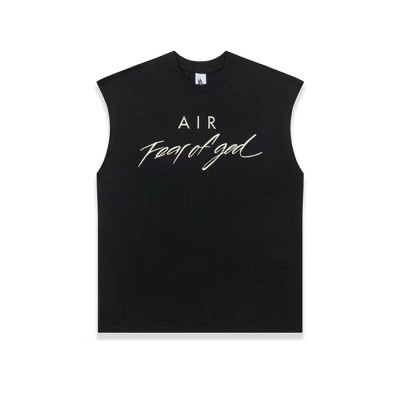 피어오브갓 남성 블랙 나시 - Fear of god Mens Sleeveless Tshirts - fec824x