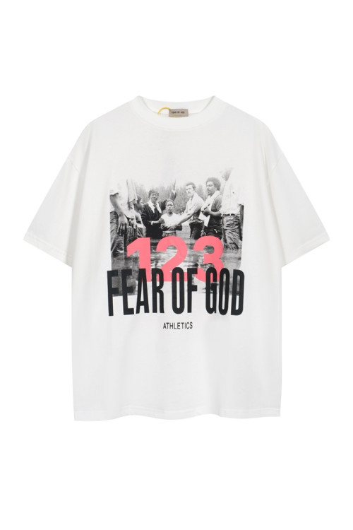 피어오브갓 남성 화이트 반팔 티셔츠 - Fear of god Mens White Tshirts - fec829x