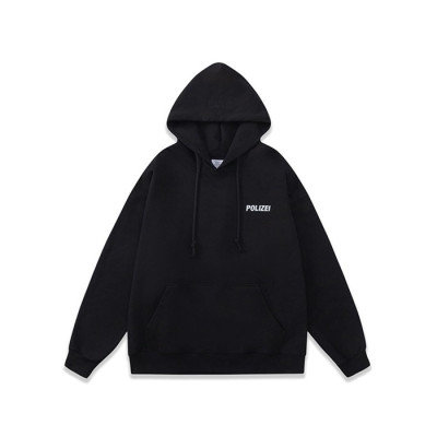 베트멍 남/녀 블랙 후드티 - Vetements Unisex Black Hoodie - vec858x