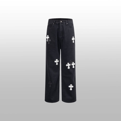 크롬하츠 남성 블랙 청바지 - Chrom Hearts Mens Black Jeans - ch885x