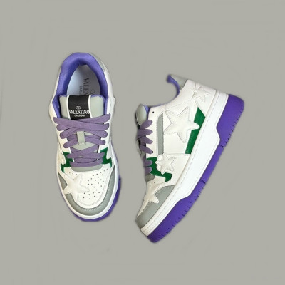 발렌티노 남/녀 퍼플 스니커즈 - Valentino Unisex Purple Sneakers - vas707x