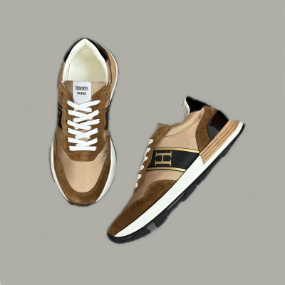 에르메스 남성 엔볼 카멜 스니커즈 - Hermes Mens Camel Sneakers - hes713x