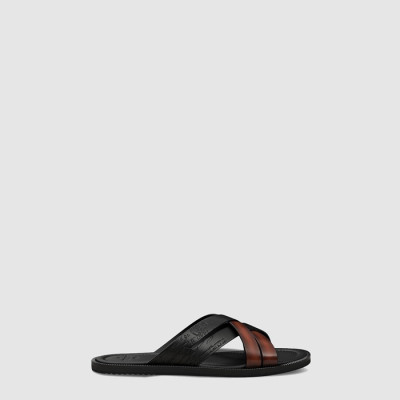 벨루티 남성 브레이드 디테일 시프노스 스크리토 가죽 샌들 - Berluti Mens Braided Detail Sifnos Scritto Leather Sandals - bes781x
