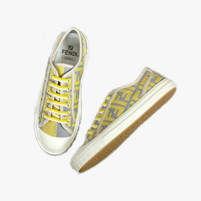 펜디 남/녀 옐로우 스니커즈 - Fendi Unisex Yellow Sneakers - fes811x