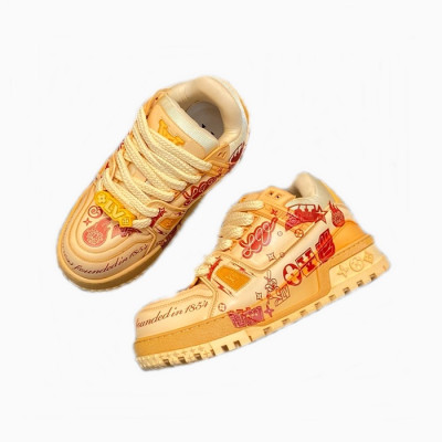 루이비통 남/녀 그라피티 스니커즈 - Louis vuitton Unisex Graffiti Sneakers - lvs931x