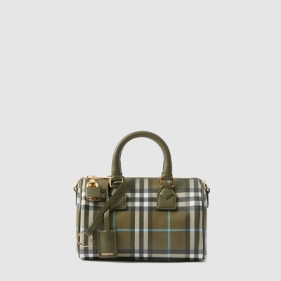 버버리 여성 체크 볼링 백 - Burberry Womens Checkered Bowling Bag - bub2107x