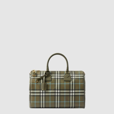 버버리 여성 체크 미듐 볼링 백 - Burberry Womens Check Medium Bowling Bag - bub2108x