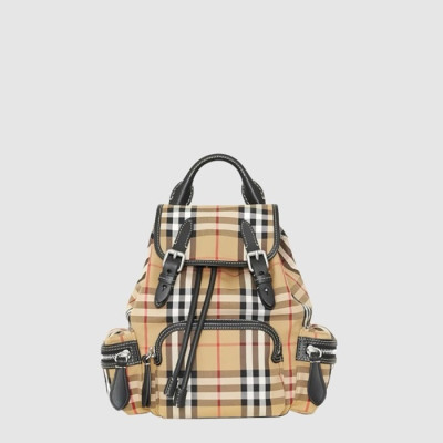 버버리 여성 체크 포켓 스몰 백팩 - Burberry Womens Check Pocket Small Backpack - bub2124x