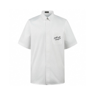 디올 남성 화이트 반팔 셔츠 - Dior Mens White Shirts - dic926x