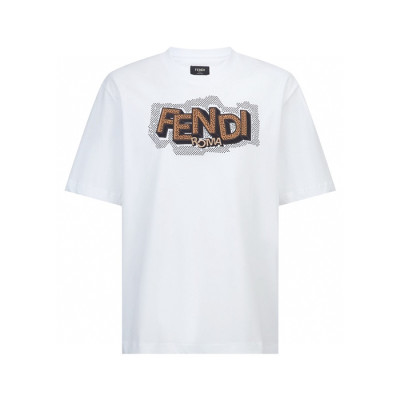 펜디 남성 라운드 반팔 티셔츠 - Fendi Mens Round Tshirts - fec938x
